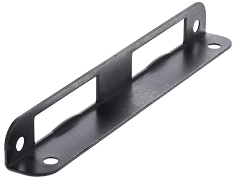 ToniTec Winkelschließblech für Zimmertüren gleichschenklig 20x170 mm Stahl schwarz lackiert