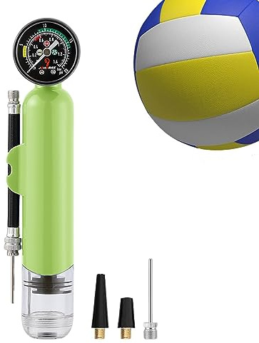 EXBERT Kleine Ballpumpe – Kugelpumpe mit kompaktem Manometer, Zubehör für Gymnastikball, Aufblasgeräte für Fußball, Basketball, Fußball, Volleyball, Wasserball