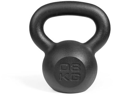 ZIRPO Kettlebell 8 kg, Kugelhantel aus Gusseisen, Kugelgewicht in 8 Varianten, Schwunghantel für Krafttraining, Workout und Profi Fitness, Schadstoffgeprüft