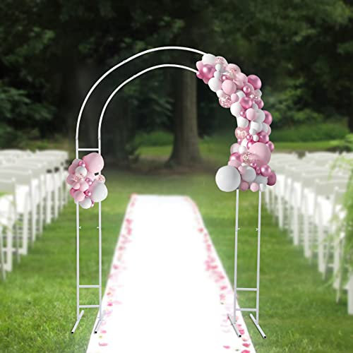 Ellipse Ballonbogen-Set 7.2ft Ballon Stand Hochzeit Arch Bogen Hochzeit Metall Ring Hintergrund Dekor Stand, Tragfähigkeit 10kg, Für Blumen, Pflanzen, Ballons, Tüllstreifen Hintergrund Dekoration