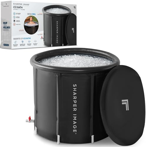Sharper Image Ice Bath Portable Cold Plunge, Revitalizing Ice Therapy, Workout Recovery