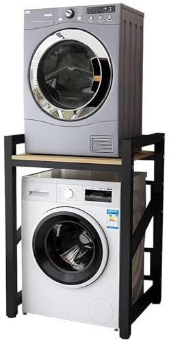 JGJSQYY Meuble Machine à Laver et Seche Linge, Superposition Lave Linge Seche Linge, 3 Hauteurs Réglables, Capacité Charge 300kg pour Buanderie Salon Salle De Bain Cuisine Balcon