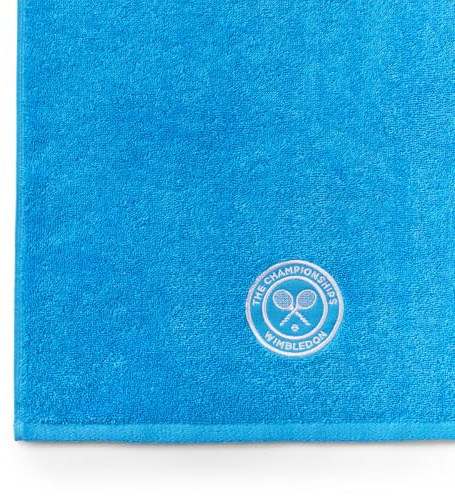 Wimbledon Gästehandtuch, weiche Baumwolle, 40 cm x 70 cm, offizieller Tennis-Merchandise-Artikel, saisonale Farben 2025, Himmelblau