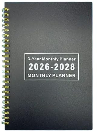2026-2028 Månadsplanerare,Flerårsplanerare - Kalender Almanacka Anteckningsbok Organizer för Planering Schemaläggning Hantering av Uppgifter Möten och Mål