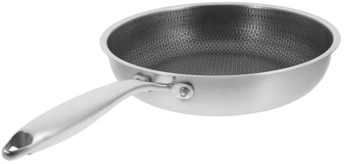 Hemobllo Padella Wok Nido d Ape in Acciaio Resistente Pentola Antiaderente Per Induzione Elettrica e Fornelli Gas Utensile Da Cucina Facile Da Pulire