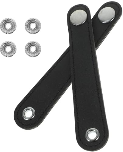 Ipetboom Cinturón de Fuelle Adecuado para Práctica y Conciertos de Cuero Negro, Cómodo y Fácil de Instalar para Acordeón de Acordeonistas