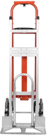 ZeromDropy Aluminum Alloy Folding Stair Climbing Cart Trolley with Wheels Industrial Convertible Stair Climbing Cart for Warehouse Shopping Airport