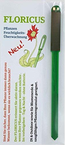 Floricus 5er Set reagiert schneller – Perfekter Feuchtigkeitsmesser/Gießanzeiger für Ihre Pflanzen – mit Solar auf einige Meter durch LED's sichtbar - im vorbei gehen ...
