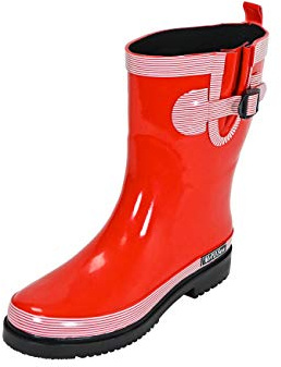 MADSea Damen Gummistiefel Ocean Pure Halbschaft | Klassisch Zierschnalle mit Dehnfalte