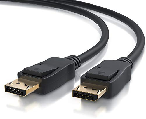 CSL - 8k DisplayPort Kabel 0,5m - Displayport auf Displayport - DP 1.4-7680 x 4320 60 Hz - 3840 x 2160 120 Hz - 1920 x 1200 240 Hz - Bandbreite von bis zu 32,4 Gbit s - HBR3, DSC 1.2, HDR 10