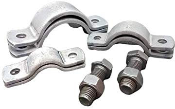 Rohrschellen inkl, Schrauben und Muttern, S235, DIN 3567A, schwarz (273,0 mm)