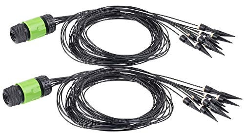 Royal Gardineer Tropfbewässerung: 2er-Set Mikro-Bewässerungssysteme mit je10 Bewässerungs-Spitzen (Microbewässerung, Tropfbewässerung Set, Bewässerungscomputer)