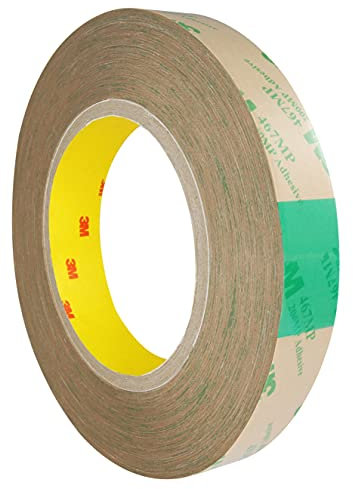 3M 467 MP | Doppelseitiges Klebeband | Extra dünn | Stark klebend / 19 mm x 55 m