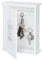 Relaxdays Cassetta Portachiavi da Muro, in Legno, Design Sweet Home, Rustico, Appendichiavi, 29 x 22 x 8 cm, Bianco, Ferro