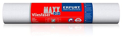 Erfurt Vliesfaser MAXX Square 225 Weiß Vliestapete überstreichbar Strukturtapete 100% Vlies 1 Rolle 12.5 x 0.53m