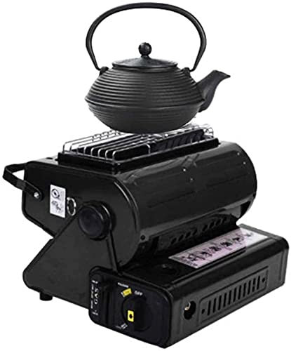 LGWG Portable Tent Heater Compact Gas Heater Mobile Caravan Outdoor Heat Lamp Butane,Multifunctional Gas Heater Ideal for Outdoor Camping, Fishing, Picnic, Hiking-Black