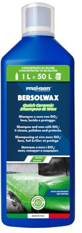 Bersolwax Shampoo Ceramico con Cera per Auto e Tutti i Veicoli - 1 Litro - 1 Pz