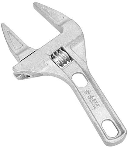 Llaves Ajustables, Llave Inglesa Ajustable de Apertura Grande con Mango Corto, Llave de Grifo para Fregadero bajo Encimera