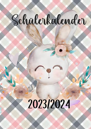 Schülerkalender 2023,2024: Buchkalender 2023,2024,FürKinder (Mädchen und Junges), Weekly, Tiere, Kaninchen