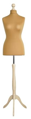 LUSORIA Schneiderpuppe, Schneiderbüste weiblich beige/helles Holz (XL 42/44)