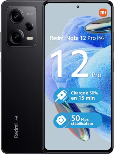 XIAOMI Redmi Note 12 Pro 5G 128 GB/6 GB RAM Dual-SIM Nero, Accessori non inclusi (Ricondizionato)