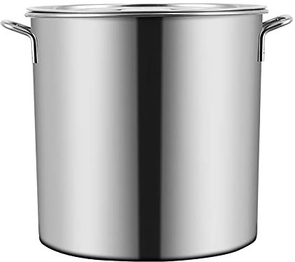 WJFLUCK Olla Grande Olla Grande, Olla Profesional de Acero Inoxidable Segura para inducción con Tapa, Adecuada para Varias Fuentes de Calor, 6 tamaños (tamaño: 50 cm * 50 cm (100 L))