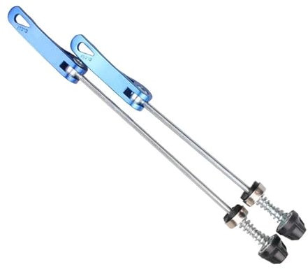 Fahrrad-Schnellspanner-Spieße, QR-Hebel, schnell schließend, für Vorderachse, Hinterrad, Klemme, Nabe aus Aluminiumlegierung, Schaftbefestigungswerkzeuge (blau)