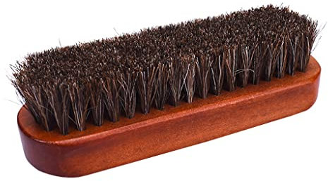 jojobasec Horse Hair Shoe Polishing Brush with Wood Handle Soft Cleaning Tool Leather