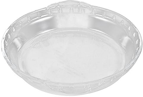 Alipis Restaurant Grade Glass Baking Pan Double Handle 9 Inch Roasting Plate Salad Storage Bowl