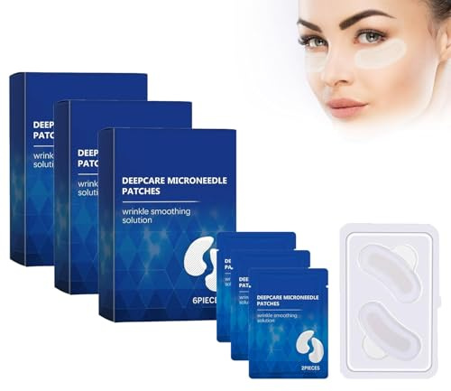 Malora Microglow Augenklappen,Hyaluron Patches für unter den Augen,Unter den Augen,Feuchtigkeitsspendende Augenmaske gegen Falten, Augenringe mit Hyaluronsäur (3 box)