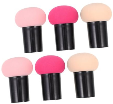 CALLARON 6pcs Dual-use Makeup Sponge Set Mushroom Applicators for Wet Dry Application Cosmetic Sponge Blender for Foundation and Concealer Makeup Tools
