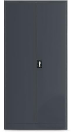 Jan Nowak Werkzeugschrank TC01A Werkstattschrank Garagenschrank Universalschrank Lagerschrank Pulverbeschichtet Flügeltüren Stahlblech 180 cm x 90 cm x 50 cm (Anthrazit)
