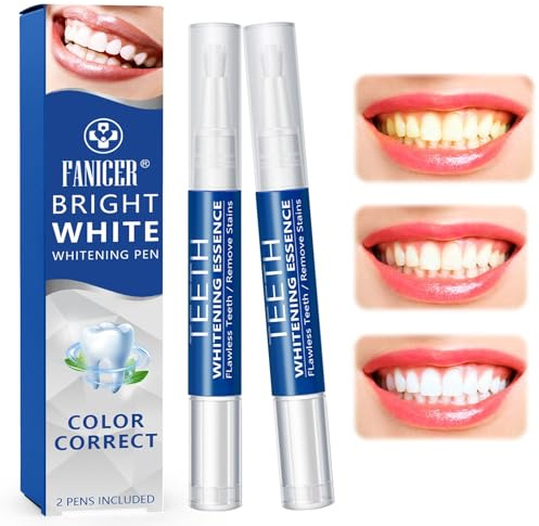 2 Pezzi Penna Sbiancante dei Denti, Teeth Whitening Penna, Denti Sbiancante Kit, Efficace Rimuove le Macchie Dentali, Cura Sbiancamento de denti, Für Männer und Frauen