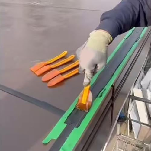 Gummi-Abdichtungswerkzeug, wiederverwendbarer Dichtstoffspatel, Spachtel für Silikon-Dichtung, 5er-Pack, 210 mm mit abgewinkeltem Design, kratzfest, bequemer Griff für Heimwerker und Versiegelung