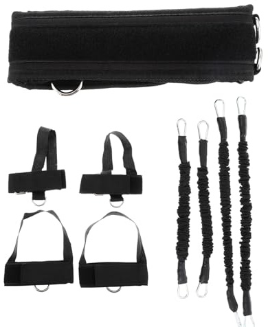 DOITOOL Bandes de Résistance Élastiques 20lbs Cordes en Latex Haute Élasticité et Bandes Ajustables en Tissu Oxford pour Fitness, Musculation et Exercices de Traction à Domicile Extérieur