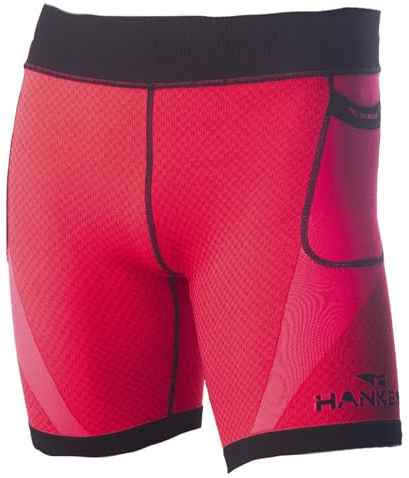 HANKER Mallas Cortas Running Hombre de compresión con Bolsillos para Trail | 85% poliéster, 10% elastano, 5% poliamida, compresión firme, bolsillos, secado rápido, para trail
