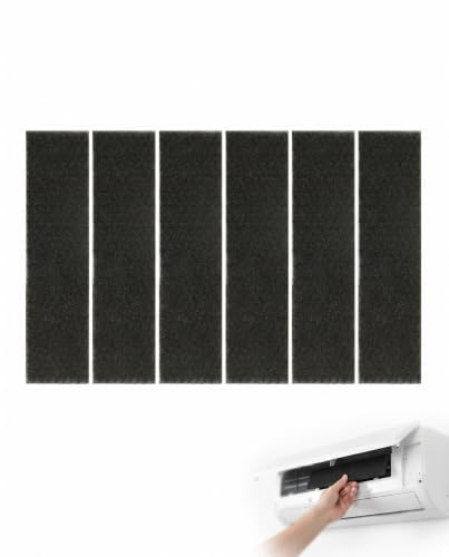 BTACGWP 6 Pezzi Filtro Condizionatore, Rete Filtro Aria in Cotone 3 Strati, Cattura Allergeni e Odori, Previene l'Usura del Motore e Ottimizza la Ventilazione per Ambiente Salubre