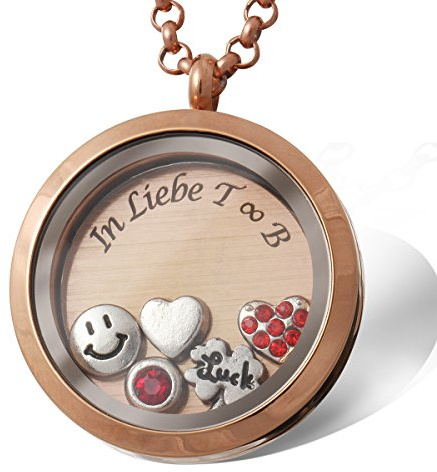 Juwelier Schönschmied - Damen Charm-Medaillon aus Edelstahl inkl. Gravur und Kette CM5 - Zoka