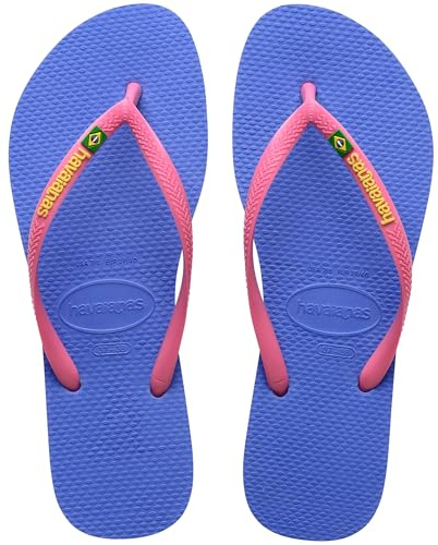 Havaianas - Slim Brasil Logo, Infradito Comode, Resistenti E Leggere, Omaggio Al Brasile, Bandiera Su Fascette E Suola, Donna