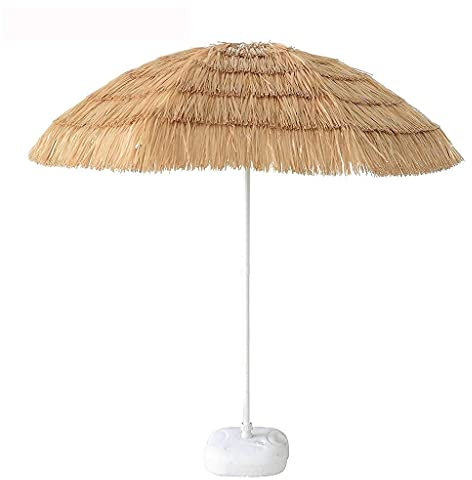 Hawaiischer Strohschirm für den Außenbereich, Strandschirm, Terrasse, Gartenschirm, Sonnenschutz, neigbar, mit Lenkung, Grasrock, Sonnenschirm, Sonnenschutz, Terrassen-Sonnenschutz, UV good
