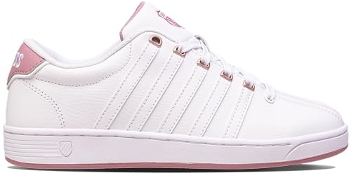 K-Swiss Women's Court Pro II CMF Sneaker, White/Foxglove/Raindrops, 8 M