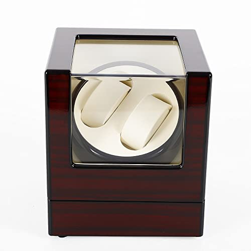 OUKANING Automatikuhren Uhrenbeweger Uhrenbox Watch Winder Mute für Uhren Luxuriöser Uhrenwender Aufbewahrung Automatikuhr beweger mit leisem Motor für Automatikuhren（2 Uhren）