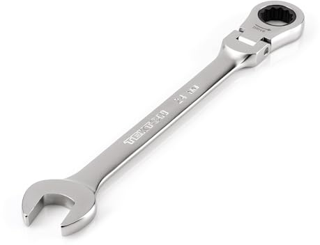 TEKTON 24 mm Flex Head 12-Point Ratcheting Combination Wrench | WRC26424