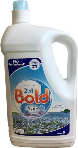 Bold 2 in 1 Bio Laundry Detergent Liquid with Lenor Freshness Spring Awakening 130 Wash, 5 ml - By Shop 4 Less