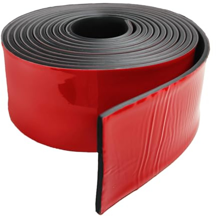 Hengrongshen Bande Caoutchouc, 50mm x 1.5mm x 3.2m Caoutchouc Auto-Adhésif, caoutchouc antidérapant Pour les Joints, Protection du sol, Etalage, Plaque de Couverture