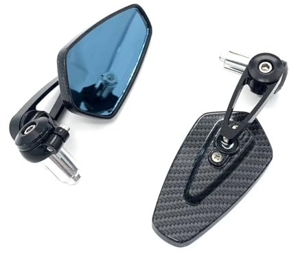 Lenkerendenspiegel 1 Paar Für MT 07 09 10 Für WR 125 250 Für 690 125 200 390 Carbon Motorrad Spiegel Lenker Griff Bar Ends Seite Spiegel Seitenrückspiegel(1)