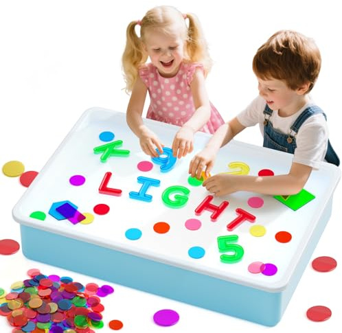 Sensory Toys for Autism, Sensory Light Table Manipulatives and Accessories Preschool Educational Toys ADHD ASD for Home School