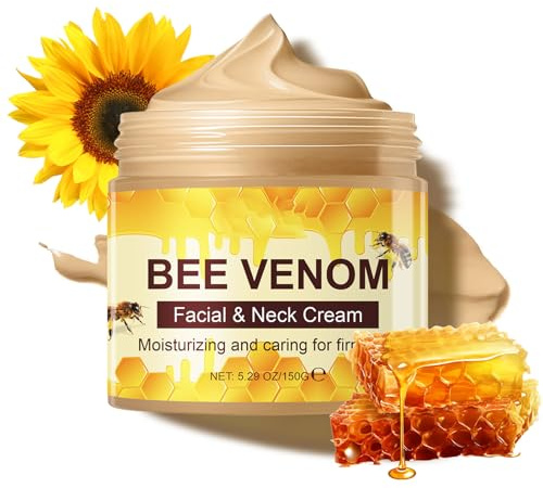 Bee Venom Cream – Anti Wrinkle Face Cream For Mature Skin - Hydrating Honey Moisturiser With Pleasant Scent - Smooth Face & Neck Wrinkles & Fine Lines