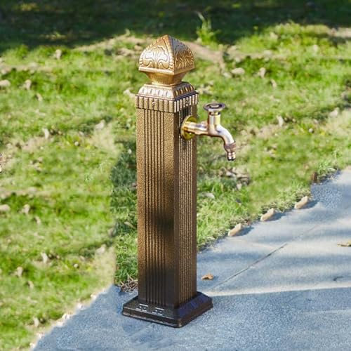 Eleeonora Wasserzapfstelle,WassersäUle Garten,WasserzapfsäUle,WassersäUle Garten Mit Wasserhahn,Saeule Mit Wasserhahn,Garten Wasserhahn SäUle,Antiker Stil,Dekorativ,FüR Den Garten