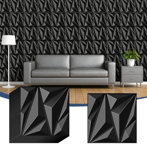 NZQXJXZ 20 Pack 3D Wall Panels for Interior Wall Decor, Designed Wall Decor 12''x12'', Paintable Wall Decorations for Living Room Bedroom Game Room Cover 20.Sq.Ft.